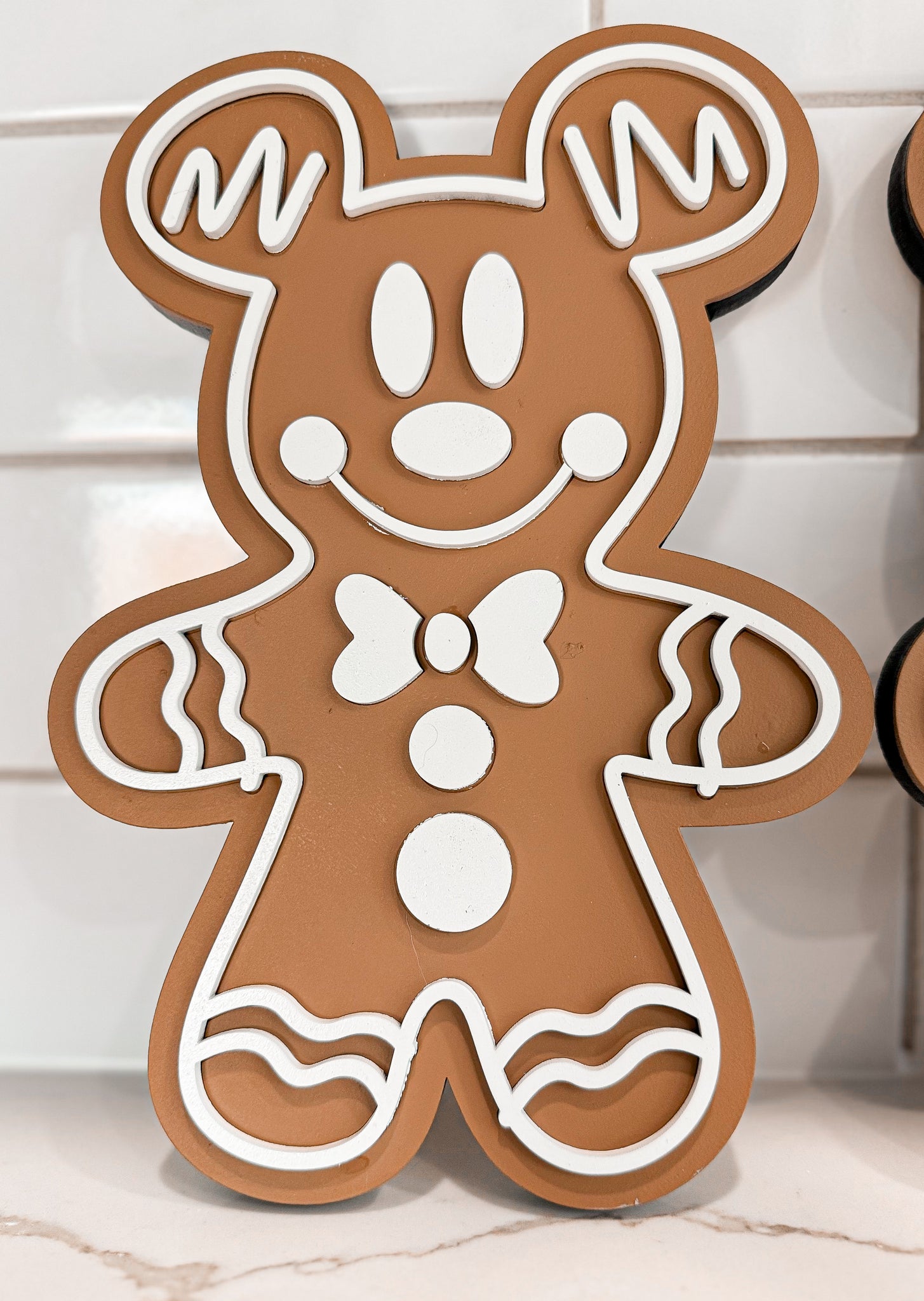 Gingerbread Mickey & Minnie Shelf Sitters