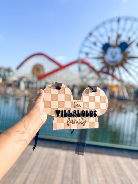 Checkered Stroller Tag