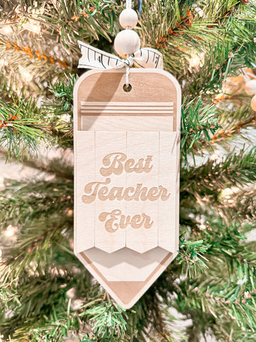 Teacher Pencil Gift Card Holder