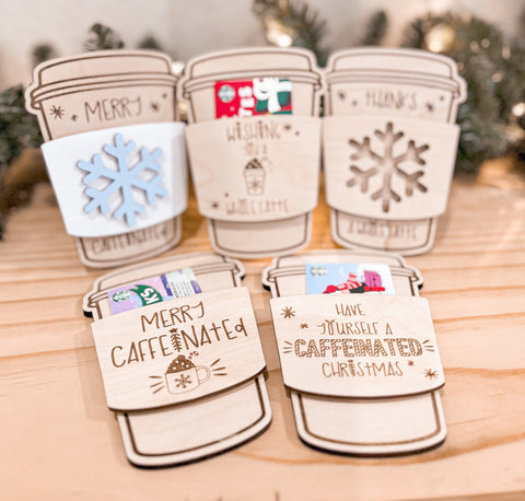 Christmas Coffee Cup Gift Card Holder