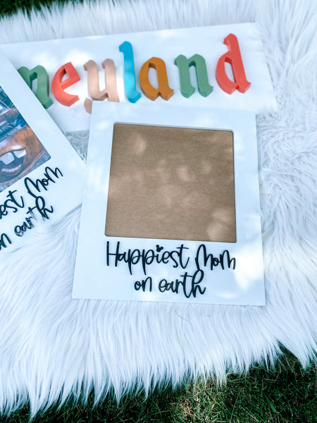 Retro picture Frame: Happiest mom on earth.