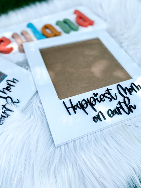 Retro picture Frame: Happiest mom on earth.