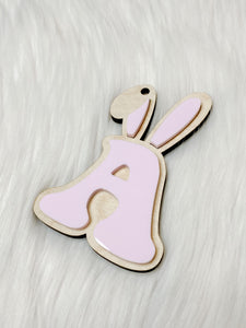 Bunny Ear Initials Easter Basket Tag